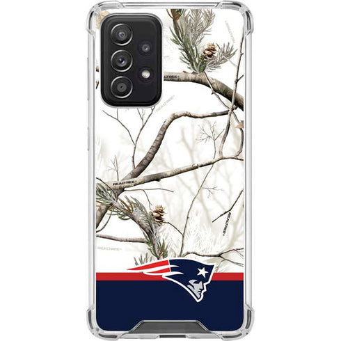 NFL Realtree Camo New England Patriots Galaxy A52 5G Clear Case